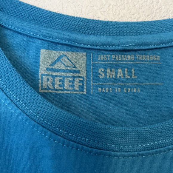 Reef Teal Short Sleeve Tee Size Small - Picture 2 of 7